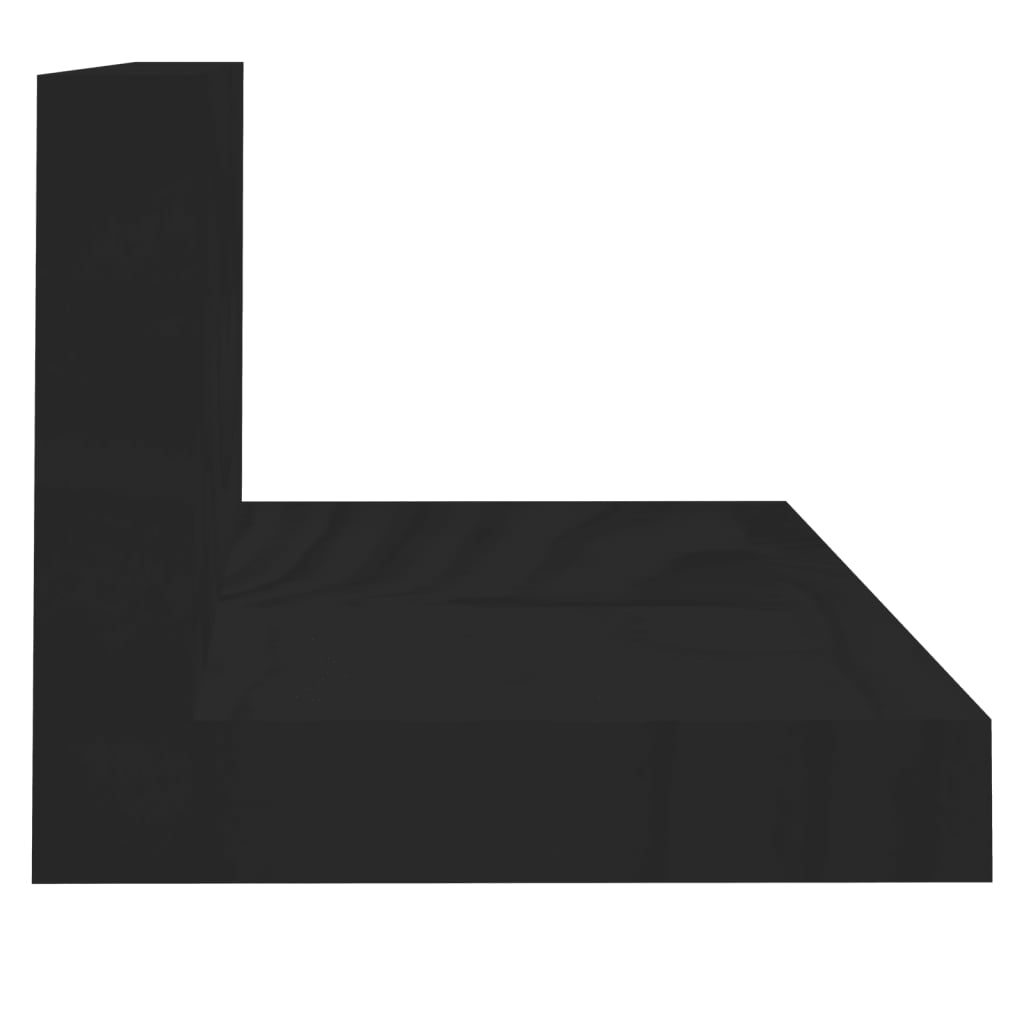 Seinähyllyt 2 kpl musta 110x11x9 cm täysi mänty - Sisustajankoti.fi