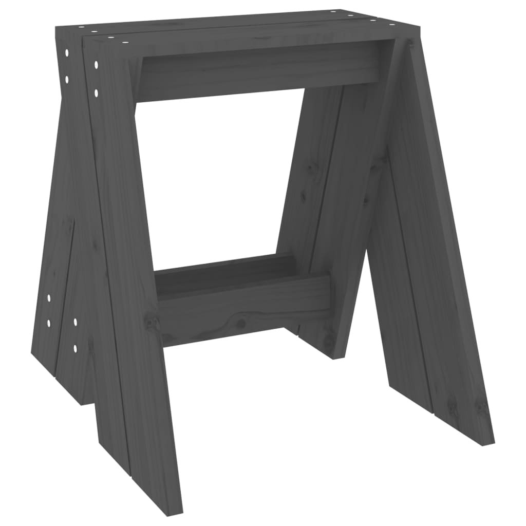 Jakkarat 2 kpl harmaa 40x40x45 cm täysi mänty - Sisustajankoti.fi