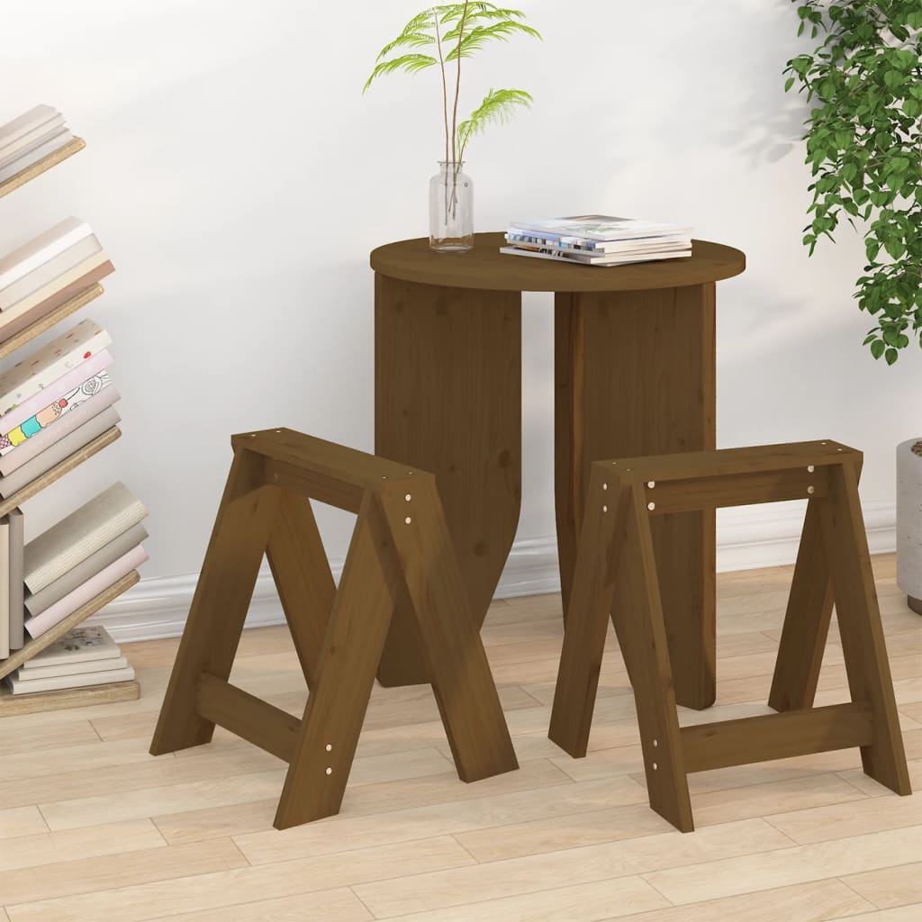 Jakkarat 2 kpl hunajanruskea 40x40x45 cm täysi mänty - Sisustajankoti.fi