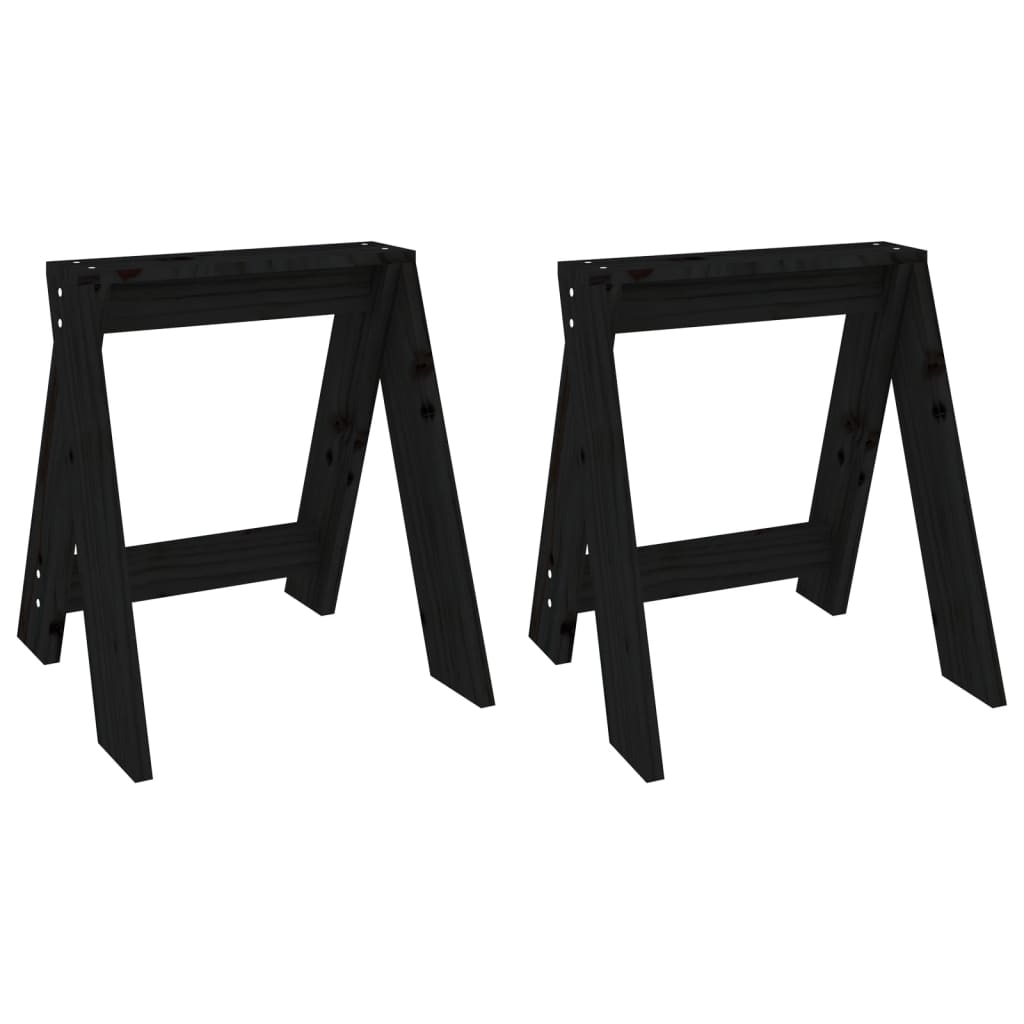 Jakkarat 2 kpl musta 40x40x45 cm täysi mänty - Sisustajankoti.fi