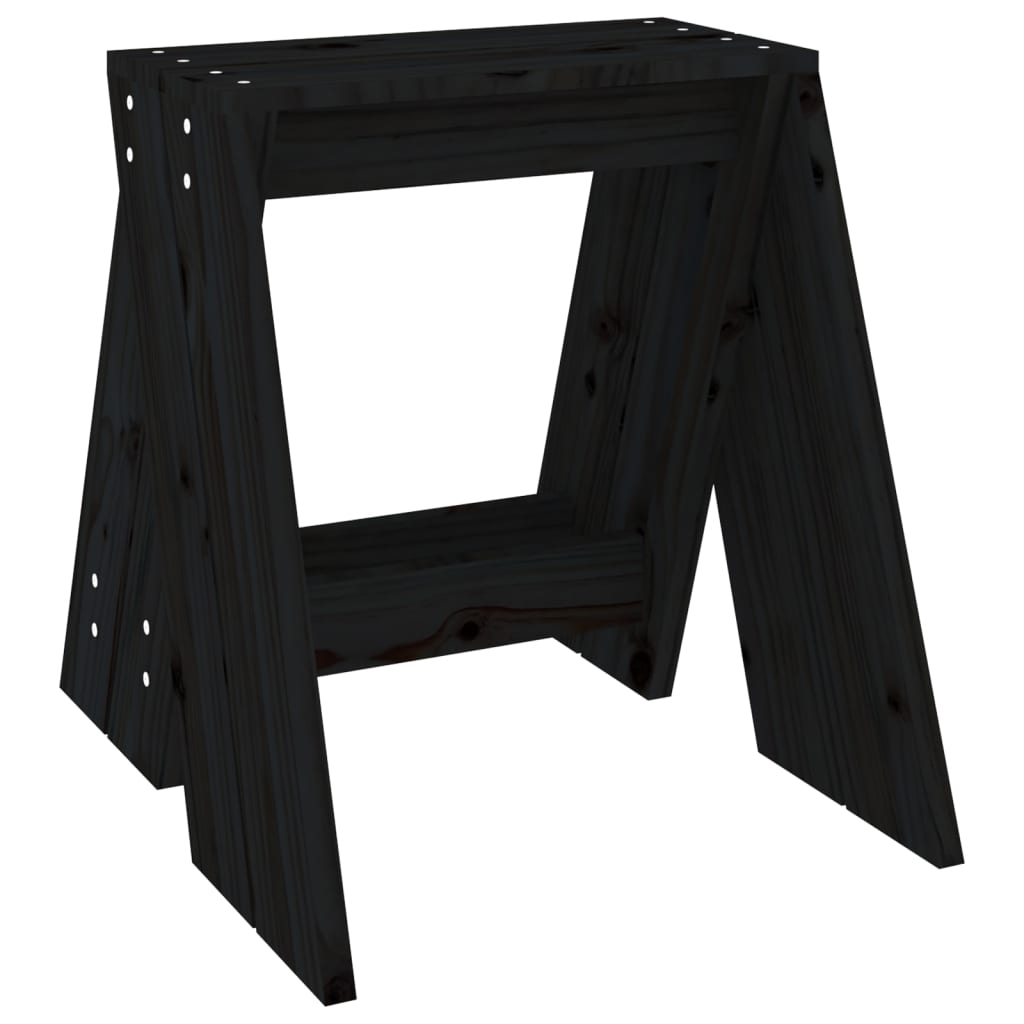 Jakkarat 2 kpl musta 40x40x45 cm täysi mänty - Sisustajankoti.fi