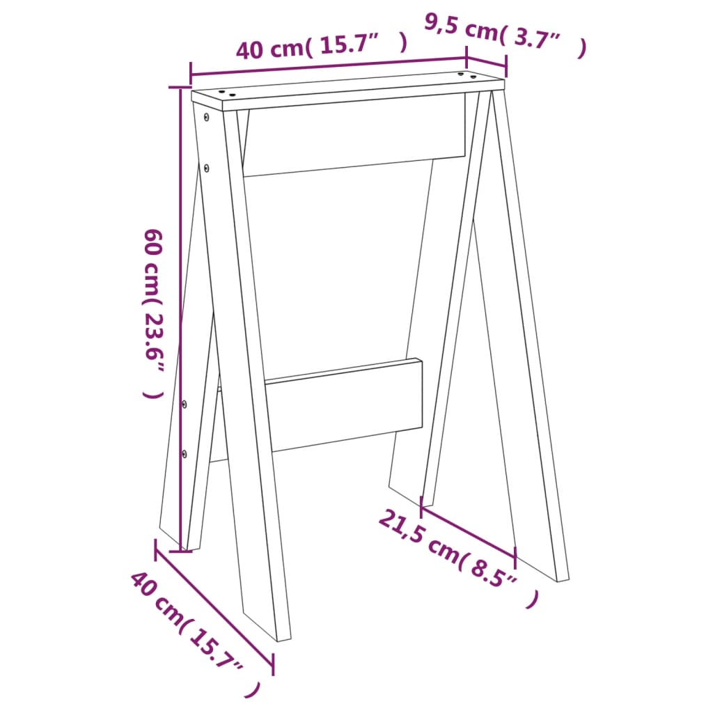 Jakkarat 2 kpl 40x40x60 cm täysi mänty - Sisustajankoti.fi