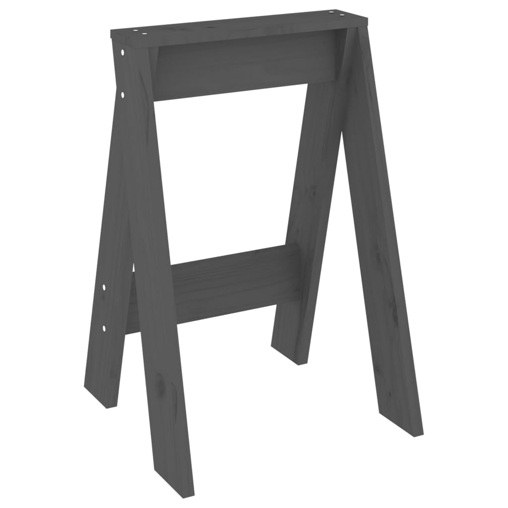 Jakkarat 2 kpl harmaa 40x40x60 cm täysi mänty - Sisustajankoti.fi
