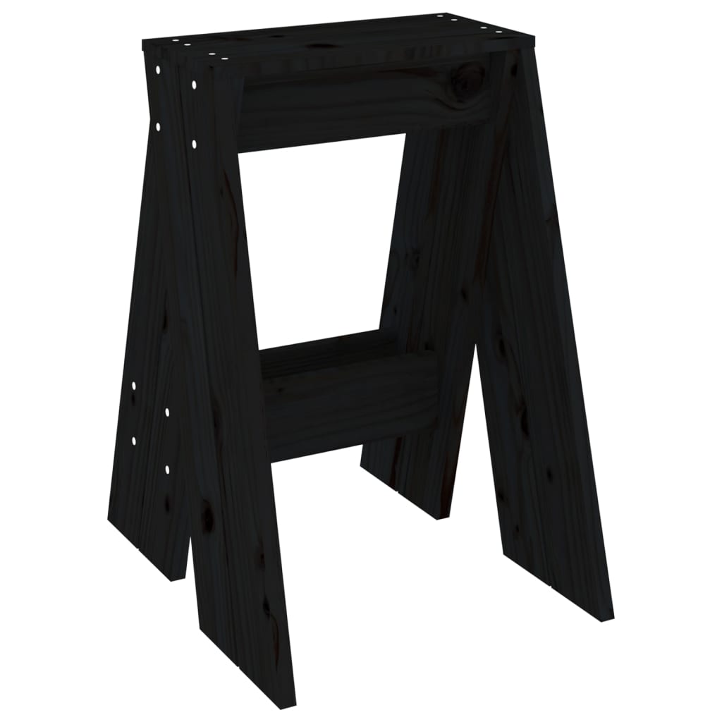 Jakkarat 2 kpl musta 40x40x60 cm täysi mänty - Sisustajankoti.fi