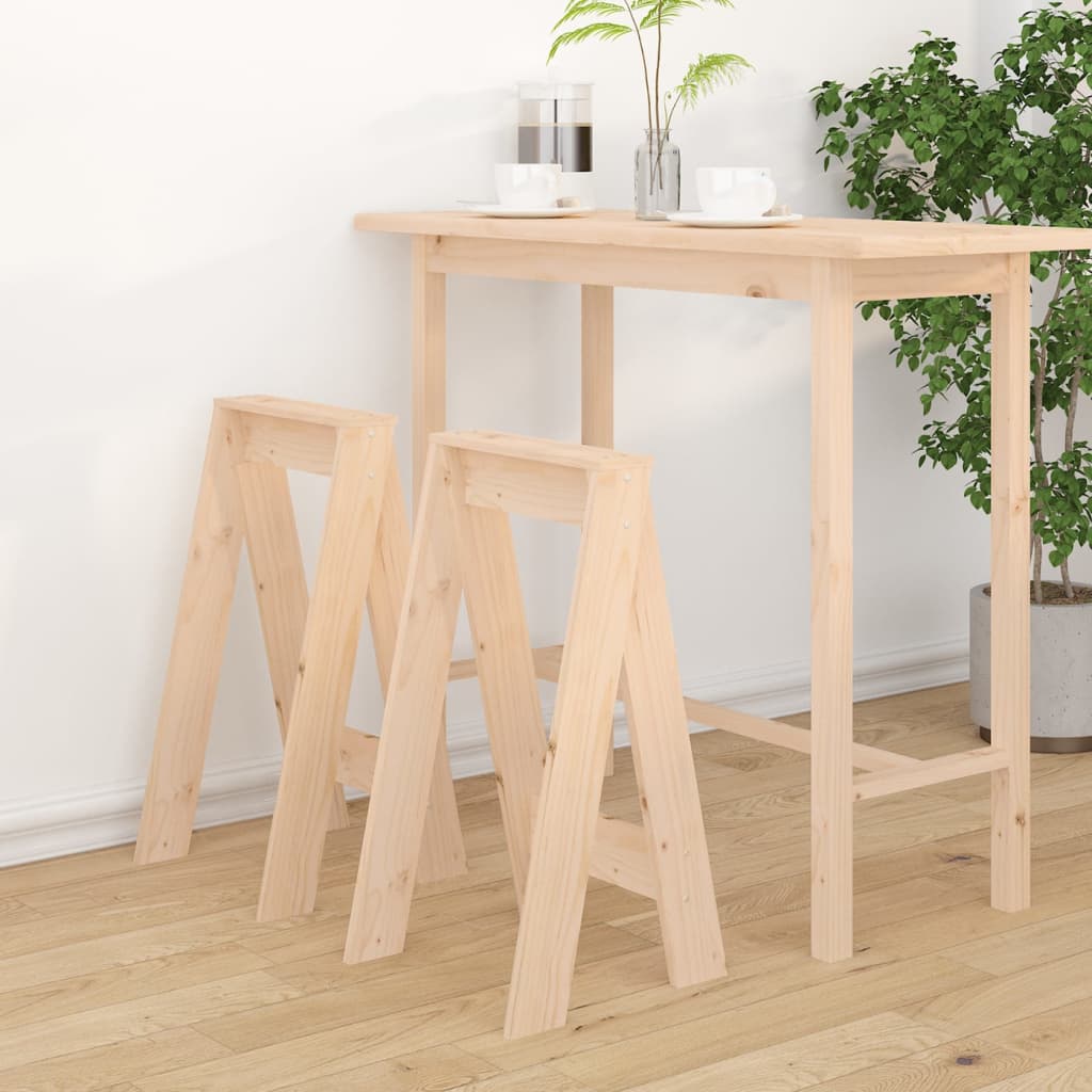 Jakkarat 2 kpl 40x40x75 cm täysi mänty - Sisustajankoti.fi