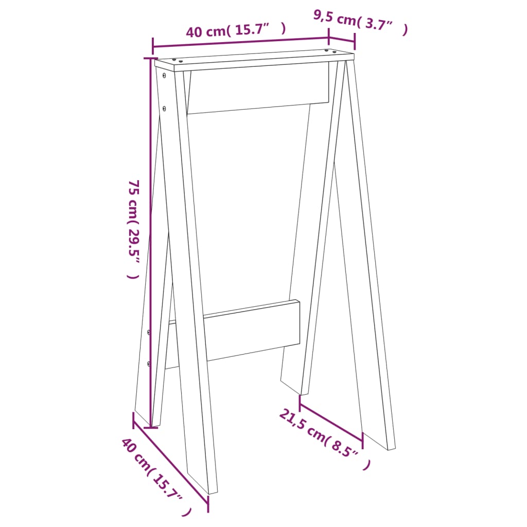 Jakkarat 2 kpl valkoinen 40x40x75 cm täysi mänty - Sisustajankoti.fi