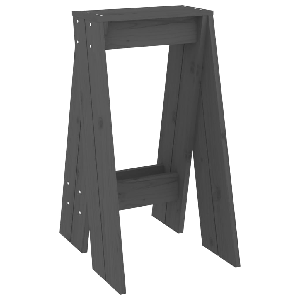Jakkarat 2 kpl harmaa 40x40x75 cm täysi mänty - Sisustajankoti.fi
