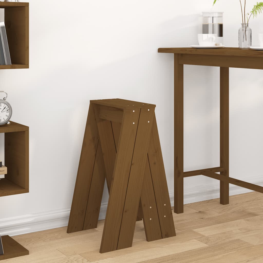 Jakkarat 2 kpl hunajanruskea 40x40x75 cm täysi mänty - Sisustajankoti.fi