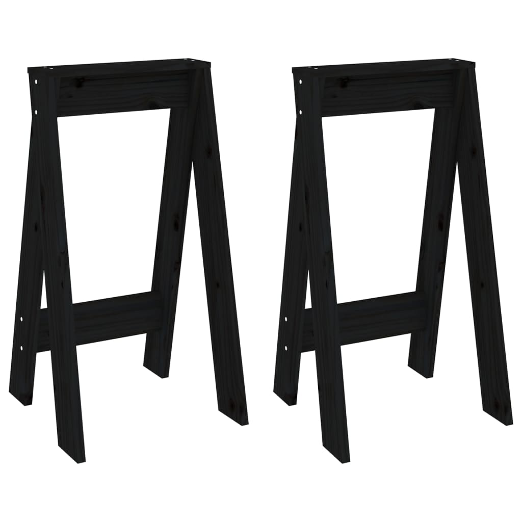 Jakkarat 2 kpl musta 40x40x75 cm täysi mänty - Sisustajankoti.fi