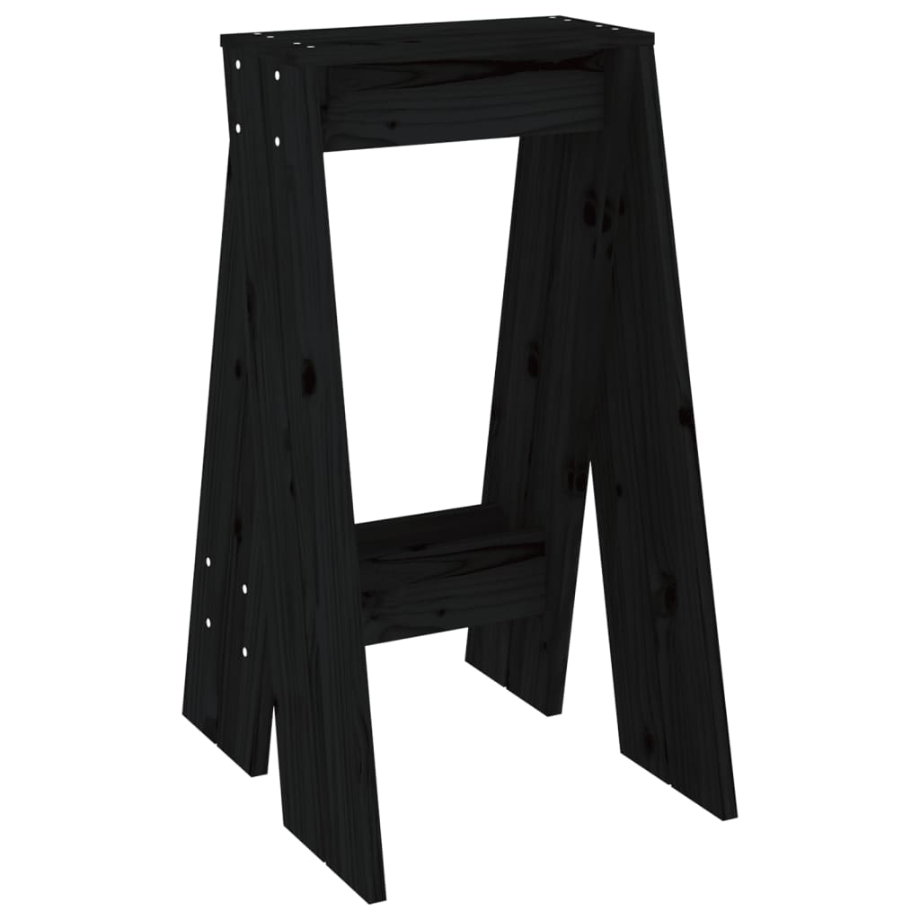 Jakkarat 2 kpl musta 40x40x75 cm täysi mänty - Sisustajankoti.fi