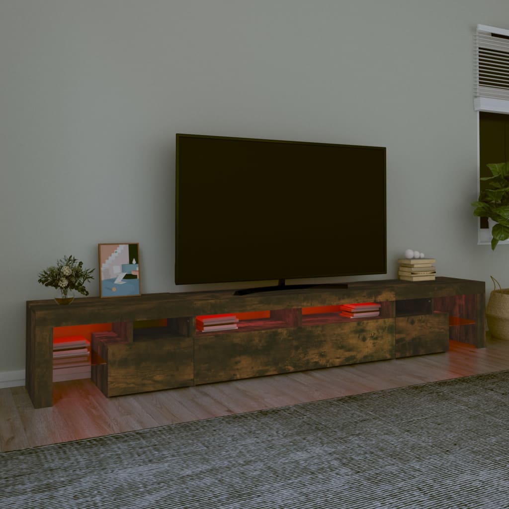 TV-taso LED-valoilla savutammi 260x36,5x40 cm - Sisustajankoti.fi