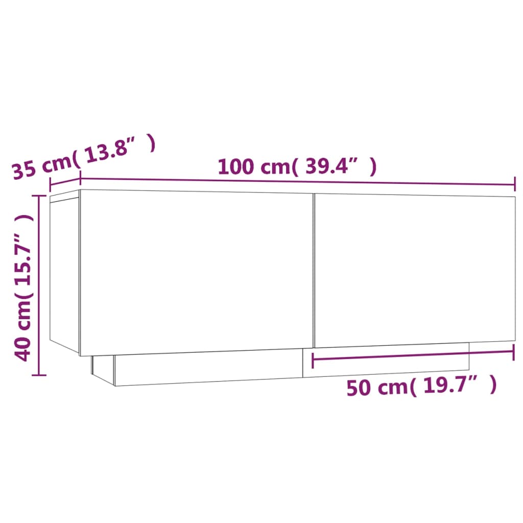Yöpöytä ruskea tammi 100x35x40 cm tekninen puu - Sisustajankoti.fi