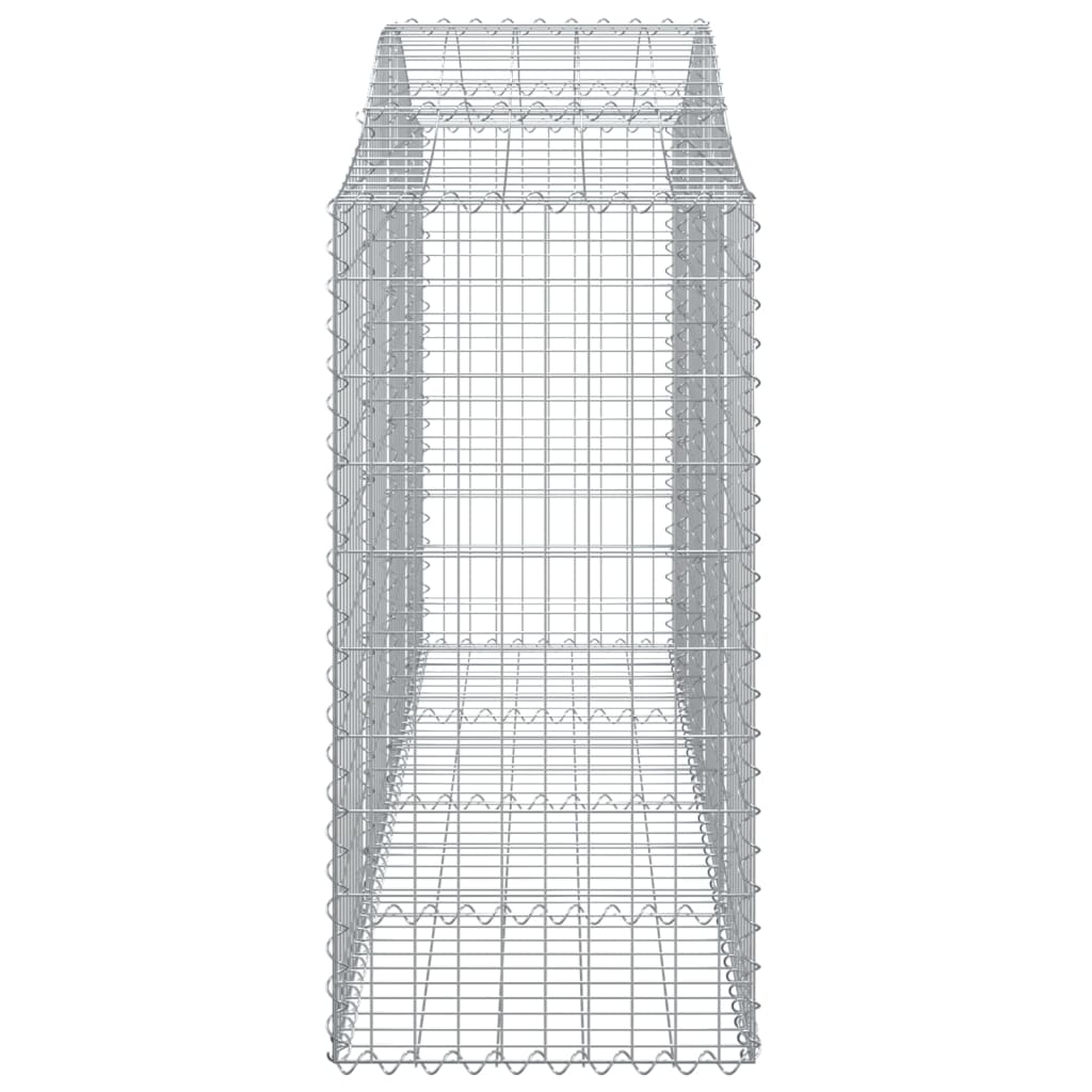 Kaareva kivikori 200x50x120/140 cm galvanoitu rauta - Sisustajankoti.fi