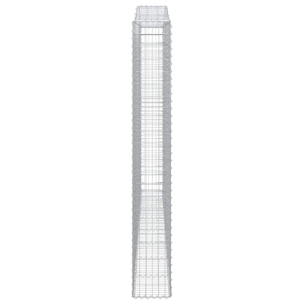 Kaareva kivikori 400x30x220/240 cm galvanoitu rauta - Sisustajankoti.fi