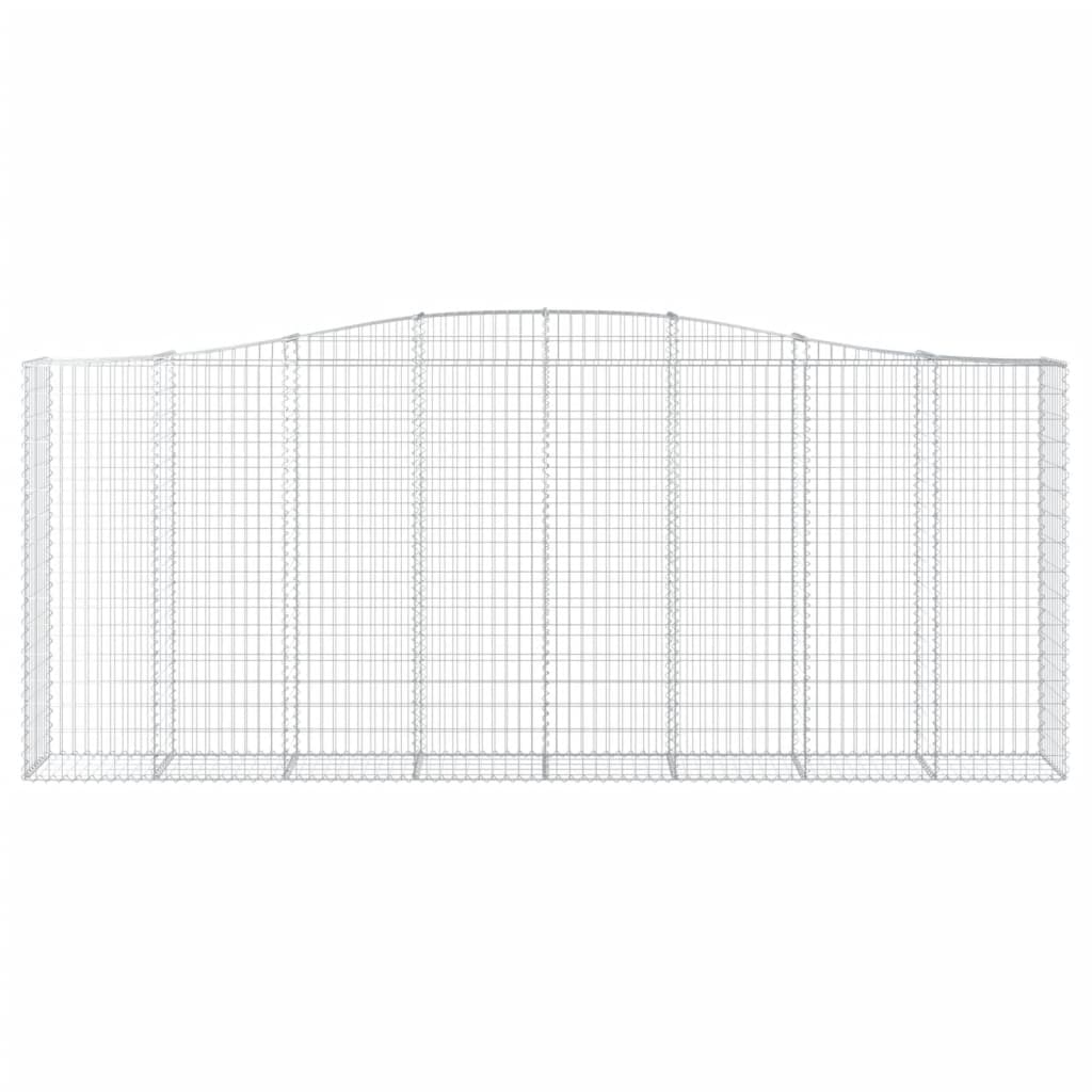 Kaareva kivikori 400x50x160/180 cm galvanoitu rauta - Sisustajankoti.fi
