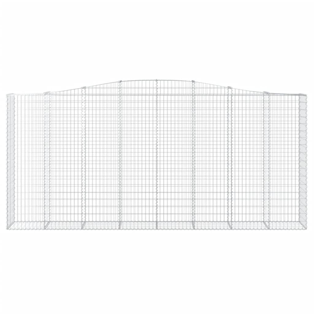 Kaareva kivikori 400x50x180/200 cm galvanoitu rauta - Sisustajankoti.fi