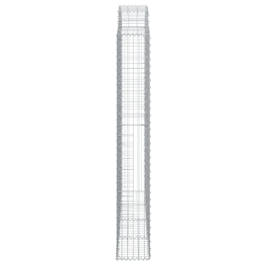 Kaareva kivikori 200x30x200/220 cm galvanoitu rauta - Sisustajankoti.fi