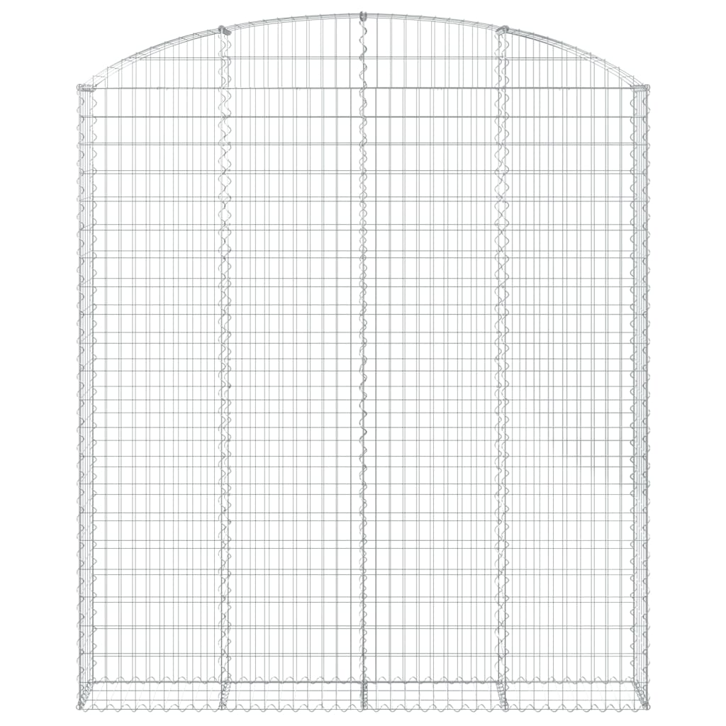 Kaareva kivikori 200x30x220/240 cm galvanoitu rauta - Sisustajankoti.fi