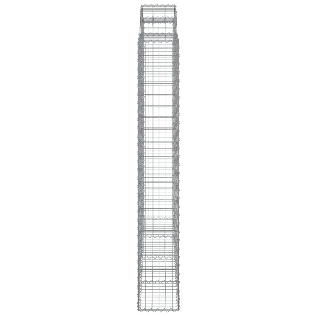 Kaareva kivikori 200x30x200/220 cm galvanoitu rauta - Sisustajankoti.fi