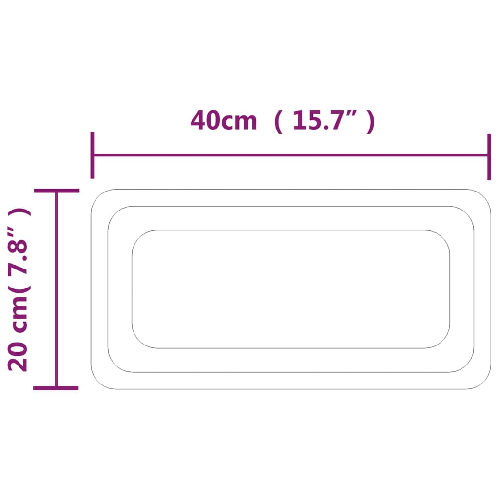 Kylpyhuoneen LED-peili 20x40 cm - Sisustajankoti.fi