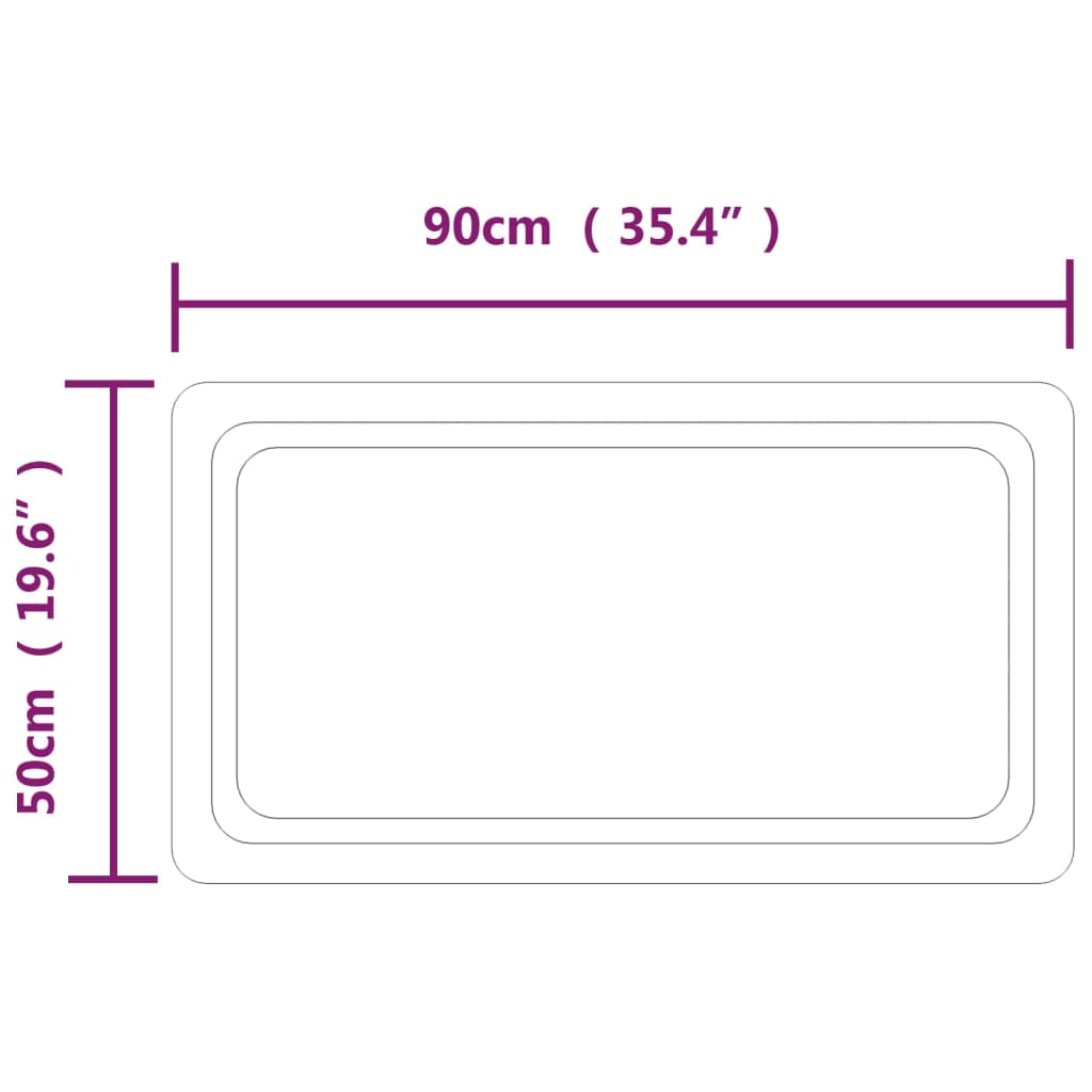 Kylpyhuoneen LED-peili 50x90 cm - Sisustajankoti.fi