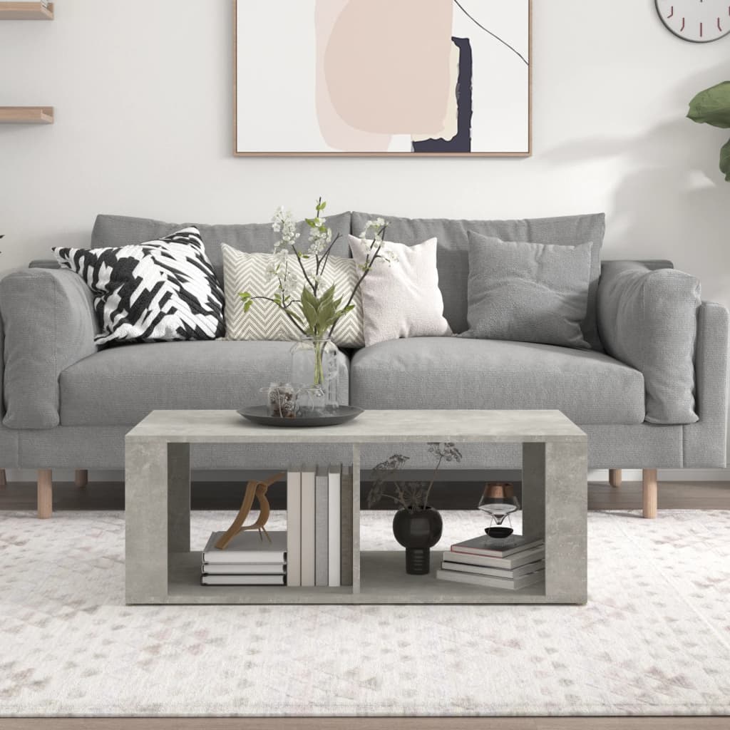 Sohvapöytä betoninharmaa 100x50x36 cm tekninen puu - Sisustajankoti.fi