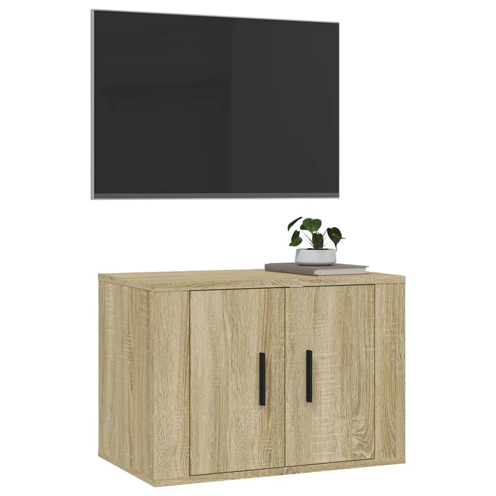 Seinäkiinnitettävä TV-taso Sonoma-tammi 57x34,5x40 cm - Sisustajankoti.fi