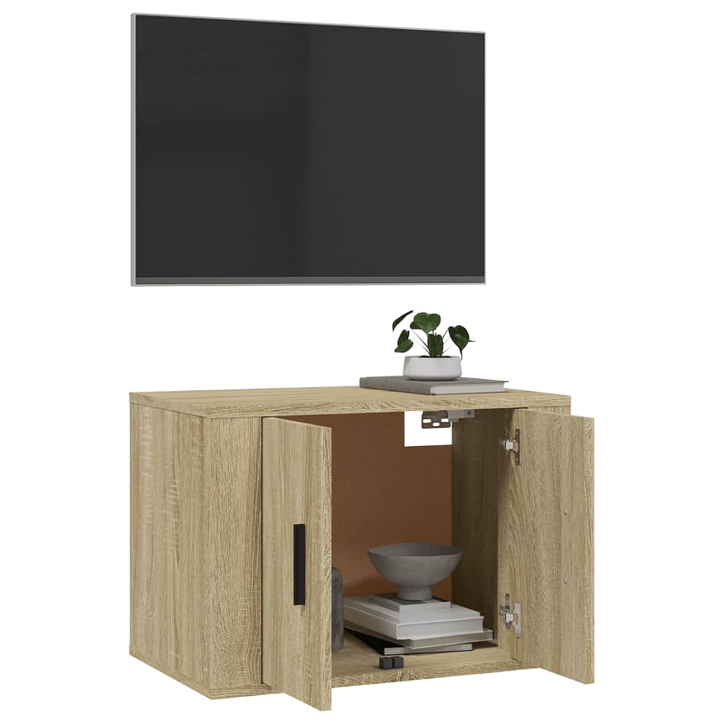 Seinäkiinnitettävä TV-taso Sonoma-tammi 57x34,5x40 cm - Sisustajankoti.fi
