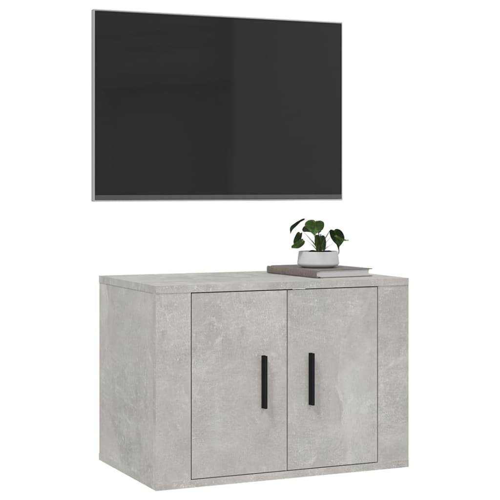 Seinäkiinnitettävä TV-taso betoninharmaa 57x34,5x40 cm - Sisustajankoti.fi