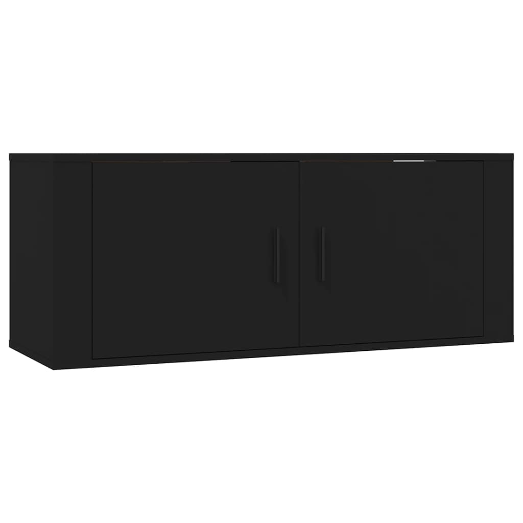 Seinäkiinnitettävä TV-taso musta 100x34,5x40 cm - Sisustajankoti.fi