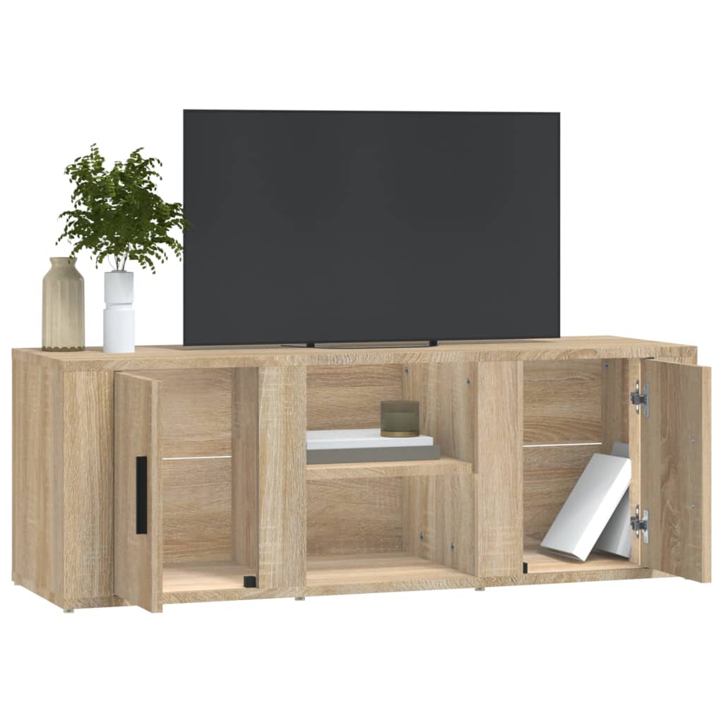 TV-taso Sonoma-tammi 100x31,5x35 cm tekninen puu - Sisustajankoti.fi