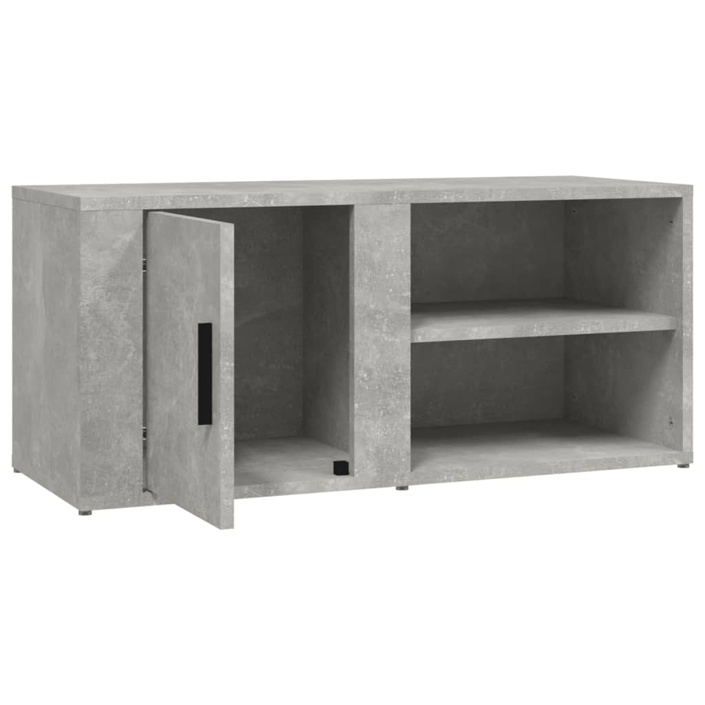 TV-taso betoninharmaa 80x31,5x36 cm tekninen puu - Sisustajankoti.fi