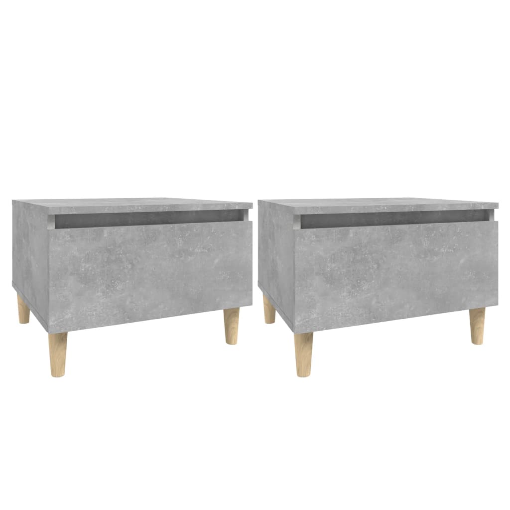 Sivupöydät 2 kpl betoninharmaa 50x46x35 cm tekninen puu - Sisustajankoti.fi