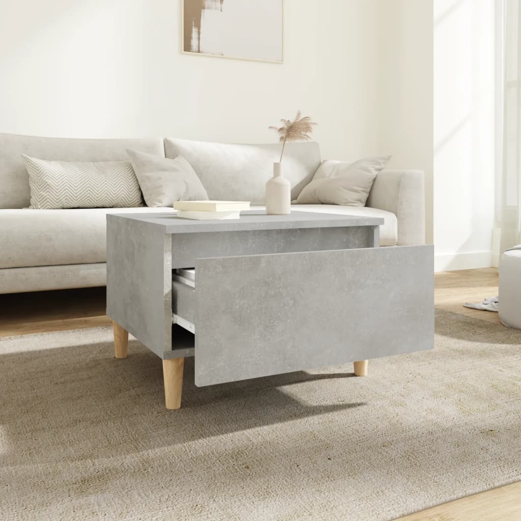 Sivupöydät 2 kpl betoninharmaa 50x46x35 cm tekninen puu - Sisustajankoti.fi