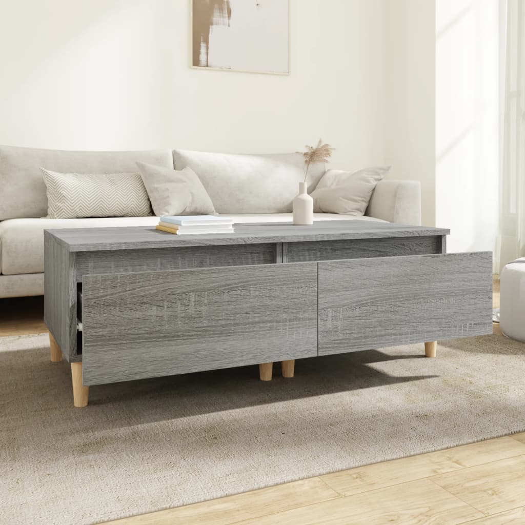 Sivupöydät 2 kpl harmaa Sonoma 50x46x35 cm tekninen puu - Sisustajankoti.fi