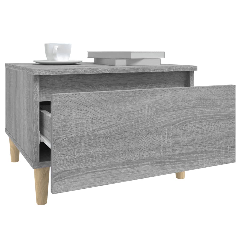 Sivupöydät 2 kpl harmaa Sonoma 50x46x35 cm tekninen puu - Sisustajankoti.fi