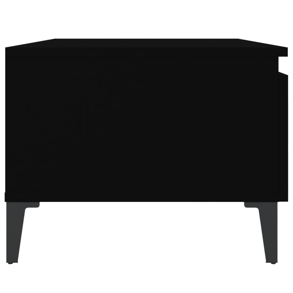 Sivupöytä musta 50x46x35 cm tekninen puu - Sisustajankoti.fi