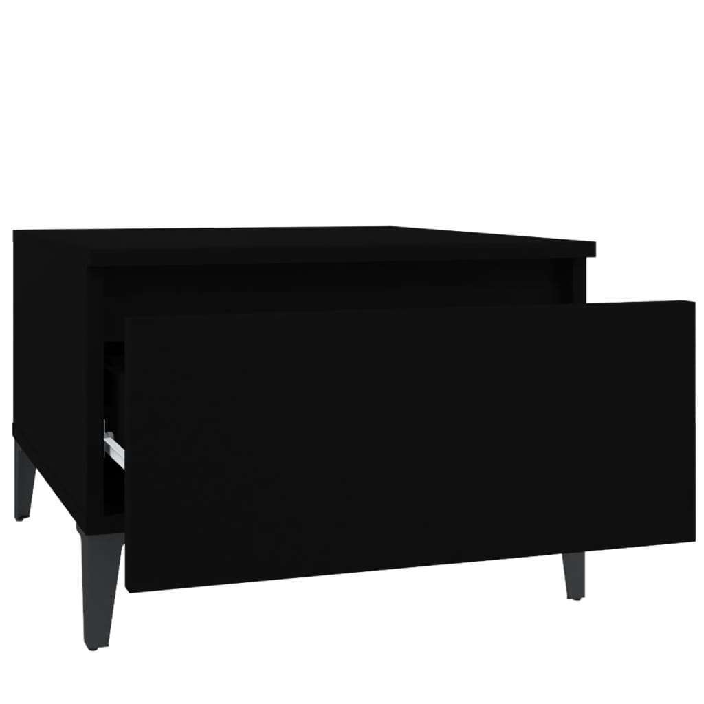 Sivupöydät 2 kpl musta 50x46x35 cm tekninen puu - Sisustajankoti.fi