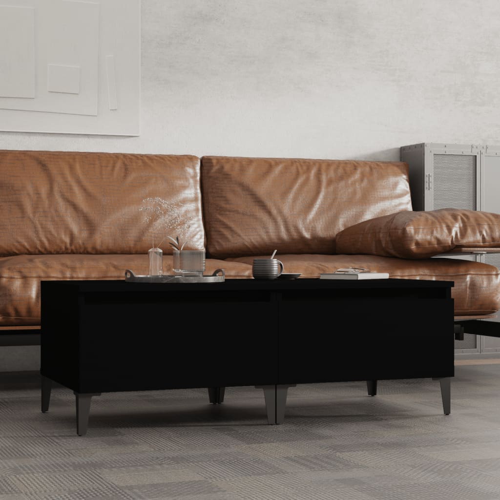 Sivupöydät 2 kpl musta 50x46x35 cm tekninen puu - Sisustajankoti.fi