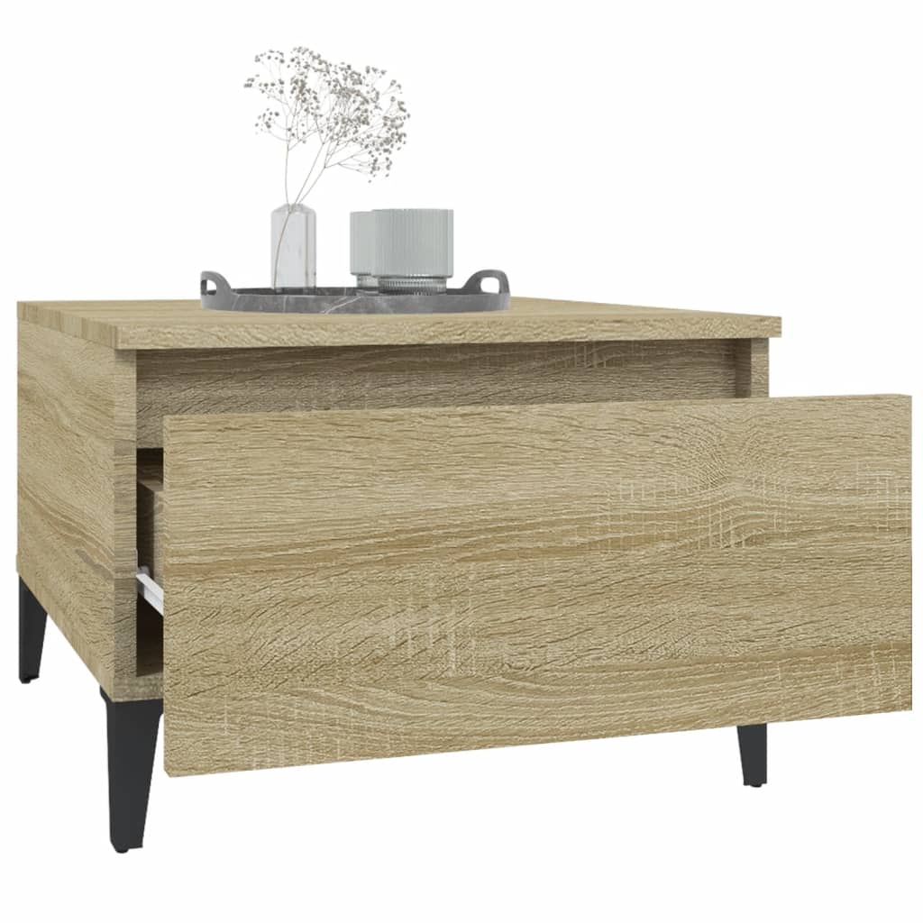 Sivupöydät 2 kpl Sonoma-tammi 50x46x35 cm tekninen puu - Sisustajankoti.fi