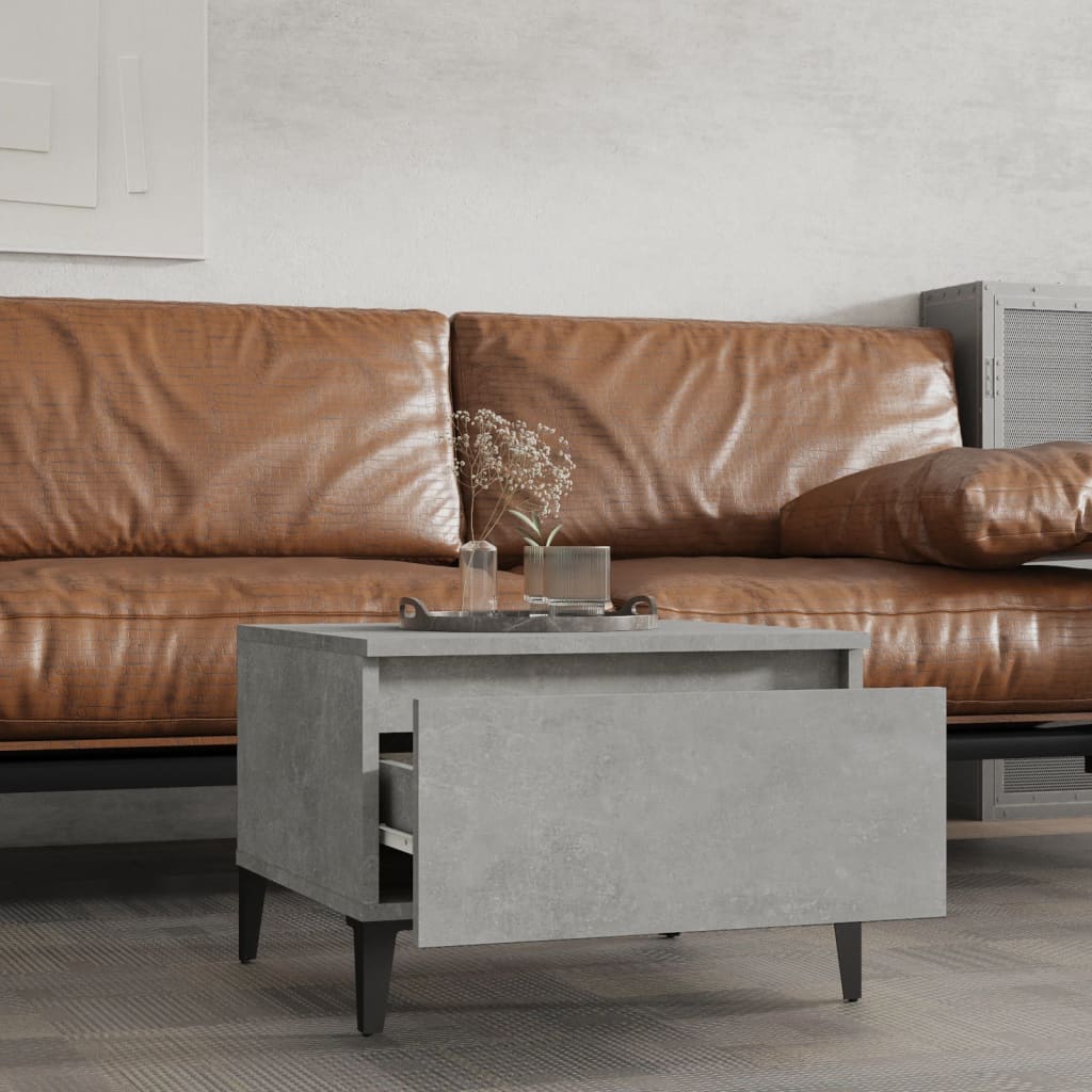 Sivupöydät 2 kpl betoninharmaa 50x46x35 cm tekninen puu - Sisustajankoti.fi