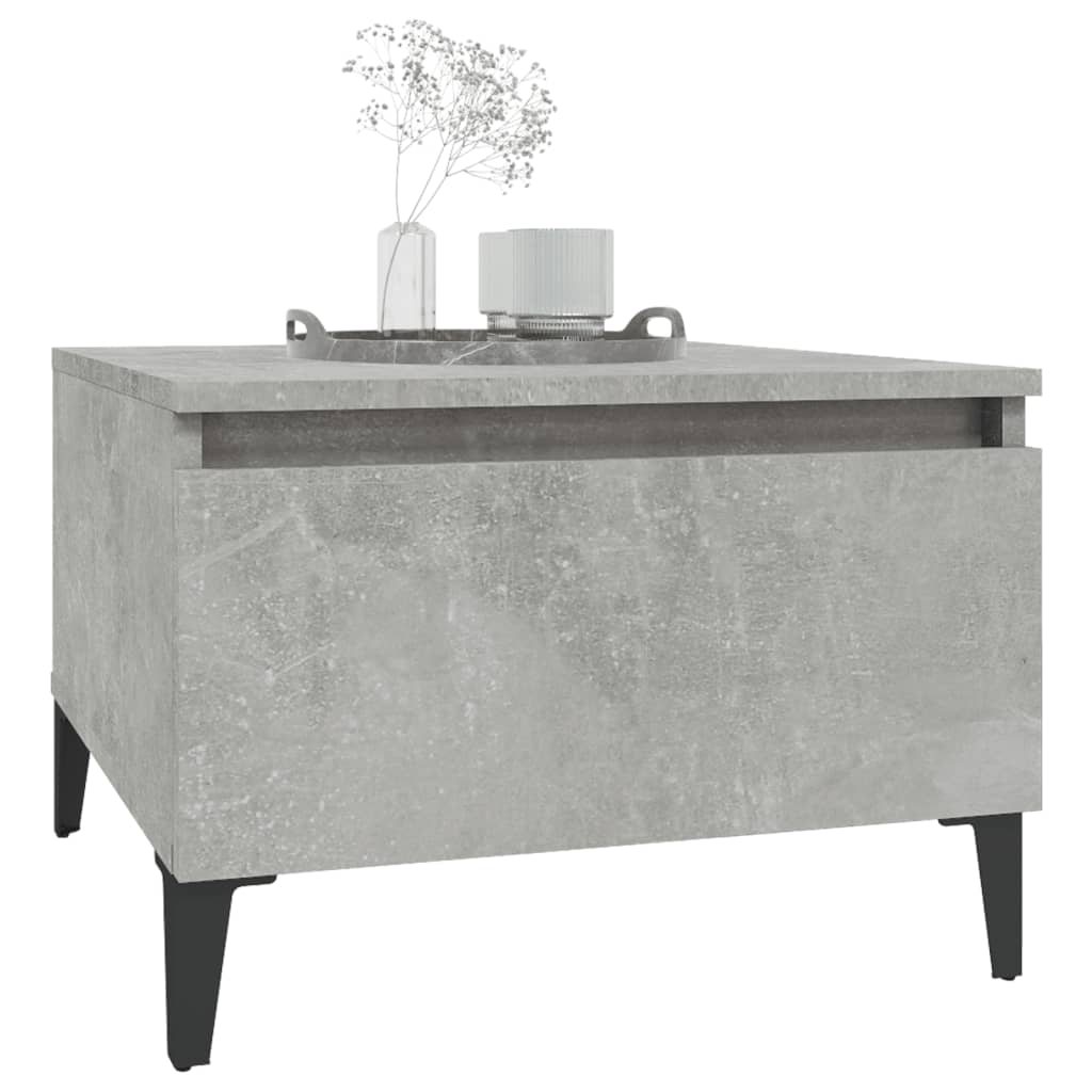 Sivupöydät 2 kpl betoninharmaa 50x46x35 cm tekninen puu - Sisustajankoti.fi