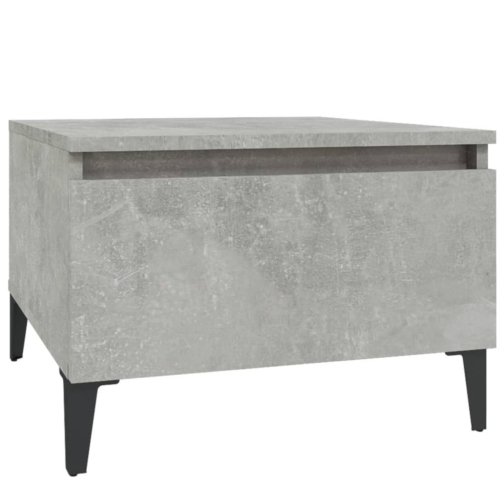 Sivupöydät 2 kpl betoninharmaa 50x46x35 cm tekninen puu - Sisustajankoti.fi