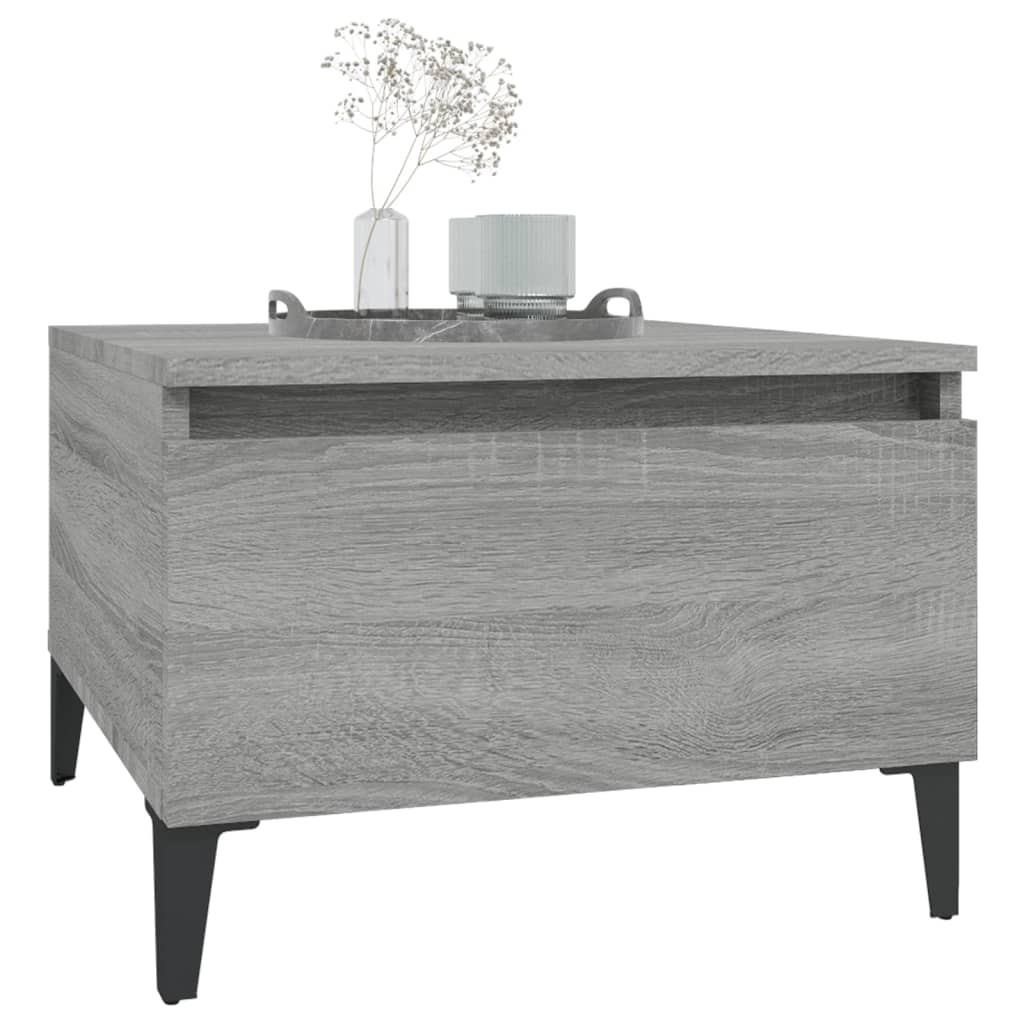 Sivupöydät 2 kpl harmaa Sonoma 50x46x35 cm tekninen puu - Sisustajankoti.fi