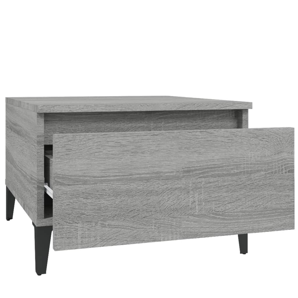 Sivupöydät 2 kpl harmaa Sonoma 50x46x35 cm tekninen puu - Sisustajankoti.fi