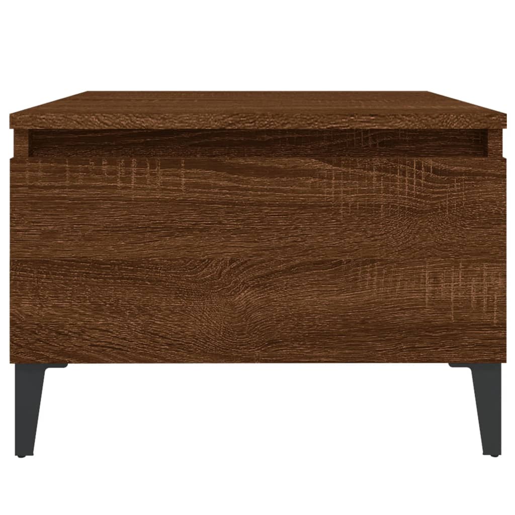 Sivupöydät 2 kpl ruskea tammi 50x46x35 cm tekninen puu - Sisustajankoti.fi