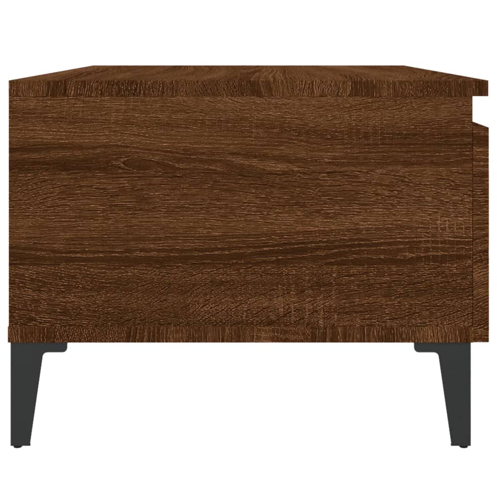 Sivupöydät 2 kpl ruskea tammi 50x46x35 cm tekninen puu - Sisustajankoti.fi