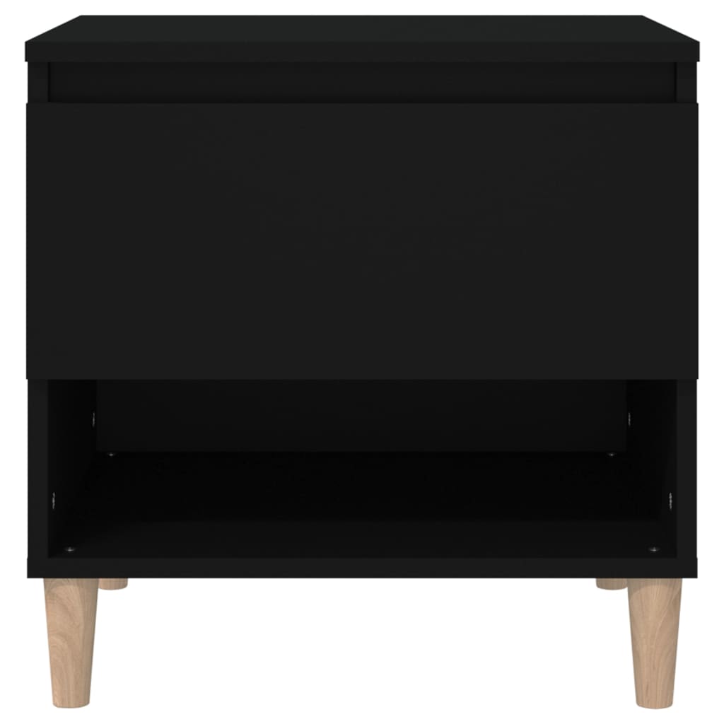 Yöpöydät 2 kpl musta 50x46x50 cm tekninen puu - Sisustajankoti.fi
