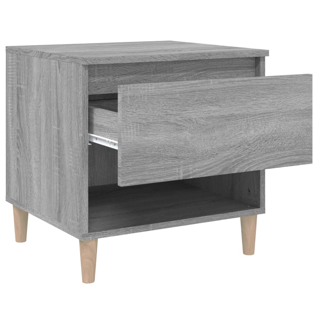 Yöpöydät 2 kpl harmaa Sonoma 50x46x50 cm tekninen puu - Sisustajankoti.fi