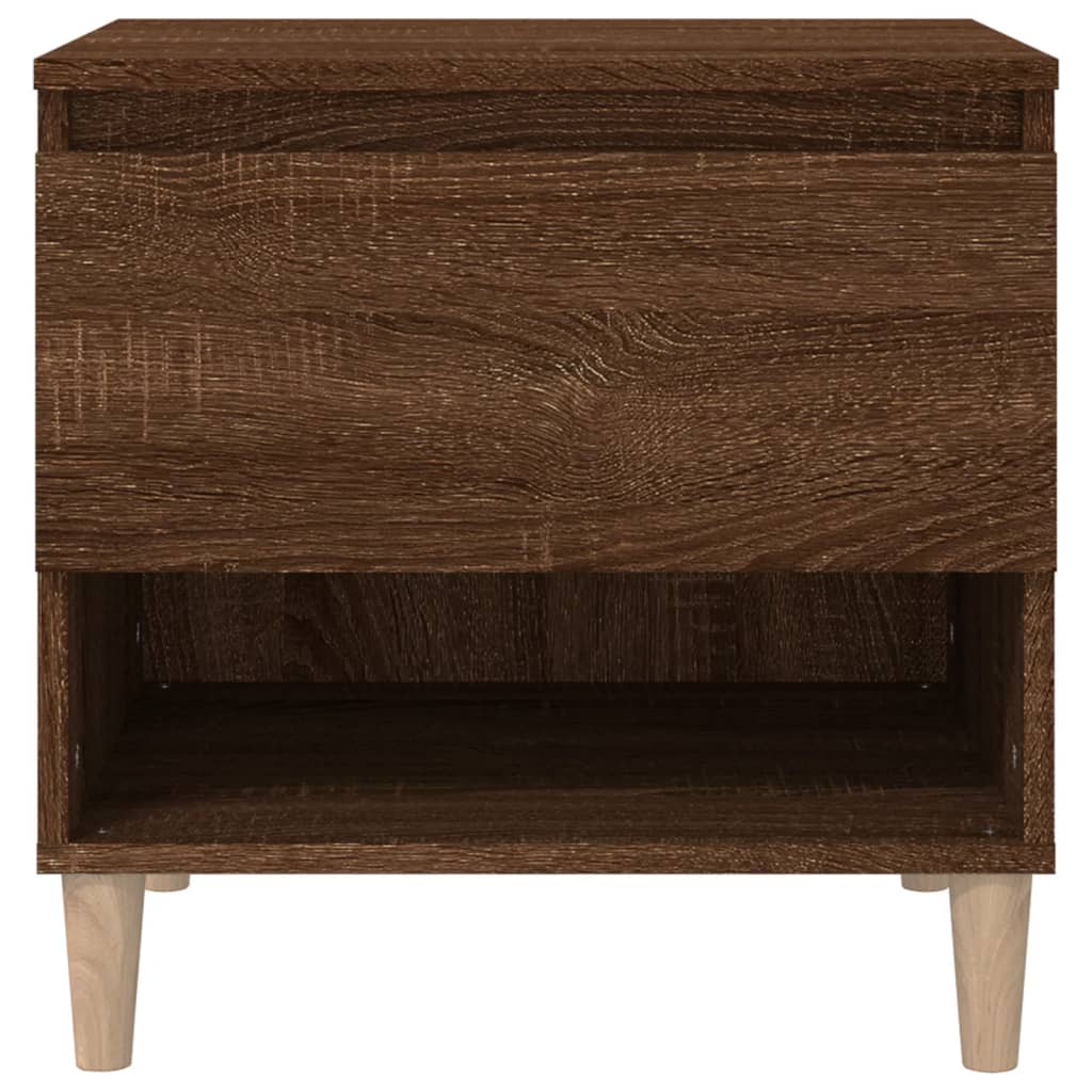 Yöpöydät 2 kpl ruskea tammi 50x46x50 cm tekninen puu - Sisustajankoti.fi